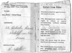 Le Phonographe Membership Card  Inside